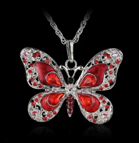 Butterfly Rhinestone Pendant