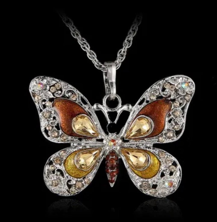 Butterfly Rhinestone Pendant