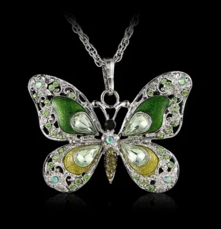 Butterfly Rhinestone Pendant