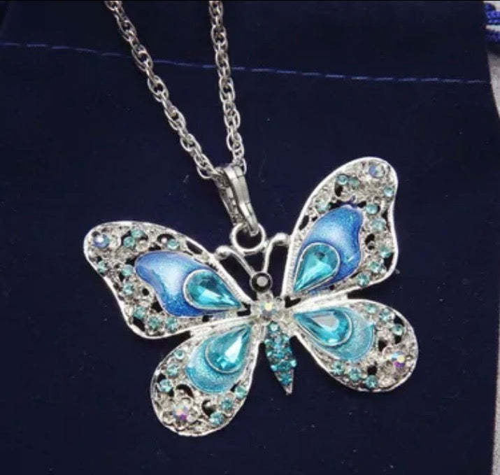 Butterfly Rhinestone Pendant