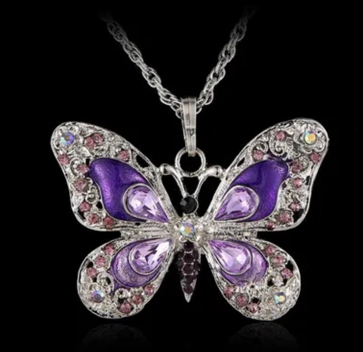 Butterfly Rhinestone Pendant