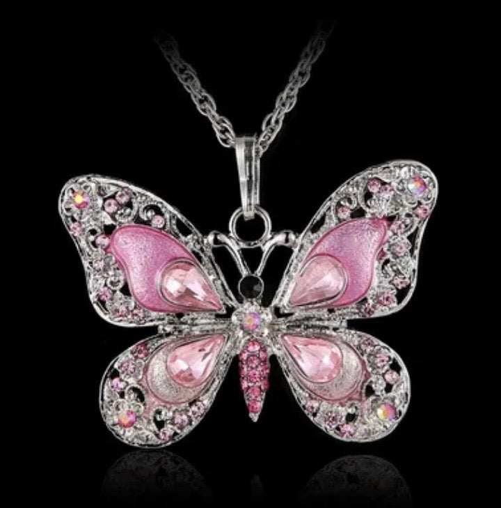 Butterfly Rhinestone Pendant